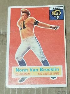 1956 TOPPS NORM VAN BROCKLIN #6 QUARTERBACK HOF VINTAGE FOOTBALL CARDS