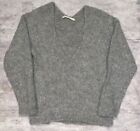 Lauren Manoogian Aplaca Blend Gray Grey Pullover Scoop Neck Vneck Sweater 1 US S