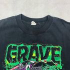 Monster Jam Grave Digger Graphic Tee Thrifted Vintage Style Size Youth M