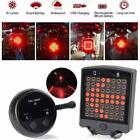 Rechargeable Wireless Bike Bicycle LED Tail Lamp Brake Turn Signal Light Remote