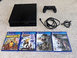 New ListingPlayStation 4 console Bundle with Controller Power Cord 4 Games CUH-1215A 500GB