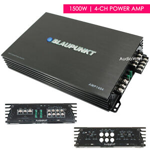 Blaupunkt AMP1404 Car Audio 4-Channel Amp Amplifier 1500 Watts Max Peak Power