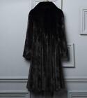 Winter Real Mink Fur Long Thick Ladies Coat Lapel Jacket Warm Parka Size M-4XL