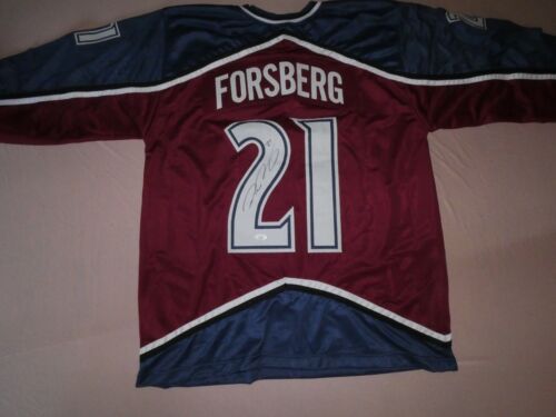 Peter Forsberg Autographed Colorado Avalanche Burgundy Hockey Jersey JSA COA