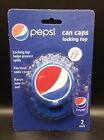 Pepsi Pop Soda Can Caps Locking Top Keep Bugs Out Helps Prevent Spills 2pack