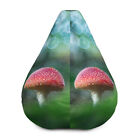 Fly Agaric Magic mushroom Bean Bag Chair Cover allover print srhoom by bokehlein