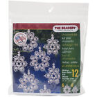 Beadery Holiday Beaded Ornament Kit, Crystal and Pearl Snowflakes, 2.5