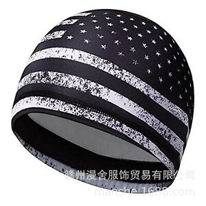 Moisture Sweat Wicking Cooling flag Dome  Cap Helmet Liner Beanie patriotic hat