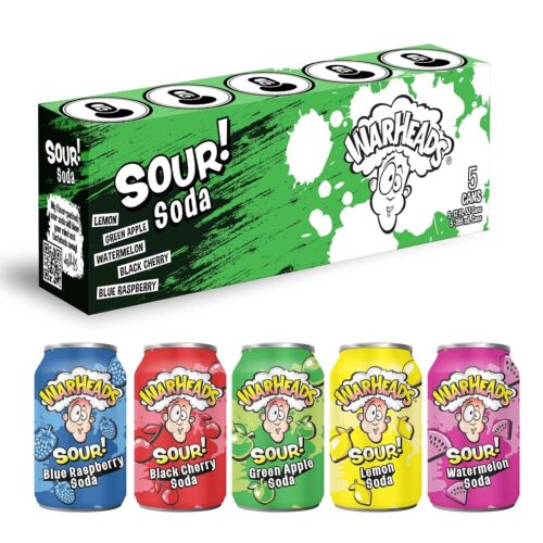 WARHEADS SODA - Sour Fruity Soda with Classic Warheads Flavors – Perfectly...