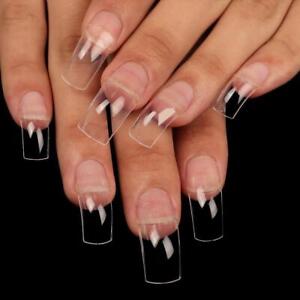 100pcs Extra-curve Hawk Nail Tips - Acrylic Half Cover Nails Manicure Accessorie