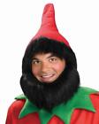 Red Elf Gnome or Dwarf Hat with Attached Wig and Beard