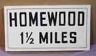THE TWILIGHT ZONE TV SHOW ROD SERLING WALKING DISTANCE HOMEWOOD WOOD SIGN