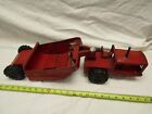 VINTAGE TOY TRUCK PRESSED STEEL STRUCTO CONSTRUCTION SCRAPER EARTH MOVER RED