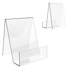 Boloyo Acrylic Book Stand with Ledge,4PC 4 Inch Clear Acrylic Display Easel T...
