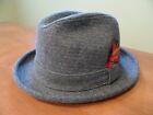 Harry Levinson Wool Tweed Fedora Hat Feather Men's Size Large (7 1/2) Vintage
