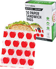 Recyclable & Sealable Food Storage Sandwich Bags Apple, 50 Count