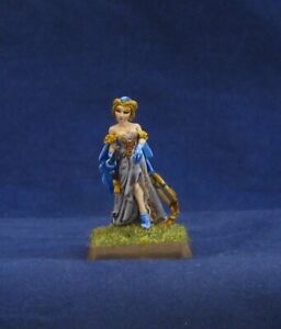 Painted Female Warrior Maiden / Princess, Reaper 28mm Metal Miniature, AD&D RPG