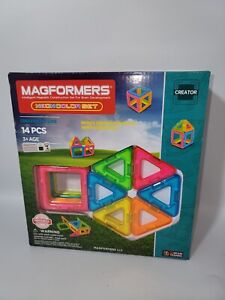 Magformers (14-pieces) Magnetic Building Blocks, Educational STEM NEON COLOR SET