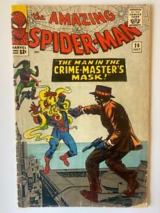 Marvel Amazing Spider-Man #26 1965 1st App Crime Master Silver Age Comic Ditko