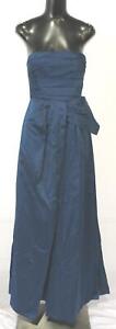 BCBG Maxazria Women's Strapless Bow Detail Formal Gown AH4 Ink Blue Size 0