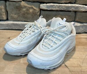 Nike Air Max 97 Triple White Wolf Grey Sneakers 921826 101 Men's Size 11