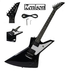 Zenison ELECTRIC GUITAR Black 6 String Right Handed Hard Rock Heavy Metal Style