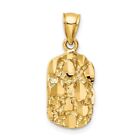 Real 14kt Yellow Gold Nugget Pendant