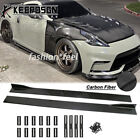 For Nissan 370Z Coupe Car Side Skirts Splitter Body Parts Extension CARBON FIBER (For: Nissan 350Z)