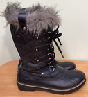 Sorel Tofino II Lace-Up Quilted Black Snow Boots Size 9.5 Winter Waterproof