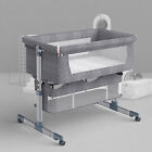 Portable Baby Newborn Bassinet Bedside Crib Baby Infant Sleeper Bed Cradle Gray