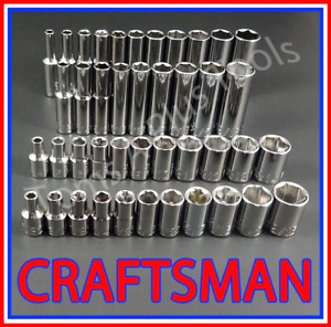 CRAFTSMAN 42pc Short & Deep 1/4 SAE METRIC MM 6pt ratchet wrench socket set