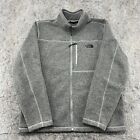 North Face Sweater Mens XL Gray Heather Full Zip Logo Fleece Sweatshirt