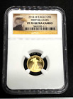 2014 W Eagle G$5 Early Releases NGC PF 70 Ultra Cameo 1/10 OZ FINE GOLD