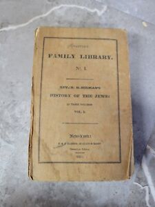 New ListingHarpers Family Library No. 1 History of The Jews Vol 1 Milman 1832 Antique Maps