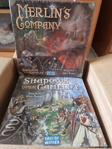 NEW & SEALED Shadows Over Camelot & Merlin's Company Days of Wonder Boardgame