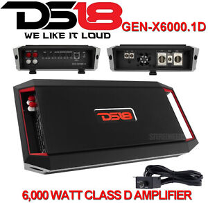 DS18 6000 Watt Mono Amplifier Class D Monoblock Car Subwoofer Amp GEN-X6000.1D