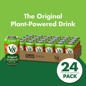 V8 Original 100% Vegetable Juice, Vegetable Blend with Tomato Juice (Pack of 24)