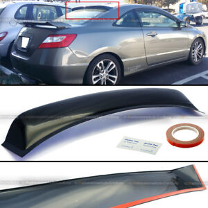 For 06-10 Civic 2dr Coupe Rear Window Roof Sun Rain Shade Vent Visor Spoiler (For: 2008 Honda Civic Si 2.0L)