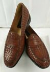 FLORSHEIM IMPERIAL ITALY MEN'S WEAVE BROWN LEATHER PENNY LOAFER SIZE 11 NEW