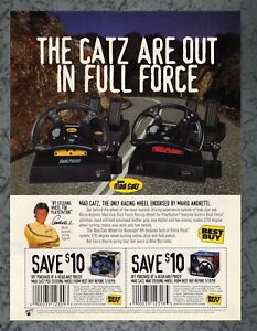 MadCatz Steering Wheels Best Buy Coupon 1999 Vintage Print Ad Original Art