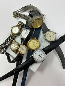 Lot Of 8 Vintage Women’s Wrist Watches Timex Peugeot Caravelle Benrus More