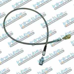 Stainless Steel Braided Rear Brake Hose 1/4 Tube With 3/16 Tee -3An 3An 35 Long