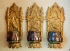 Set of 3 - V. Pearlman Theater Sconces; ORIENTAL THEATER Chicago + 2 half scones