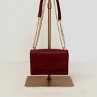 Marc Jacobs Mini Double Take Leather Crossbody Handbag - Burgundy