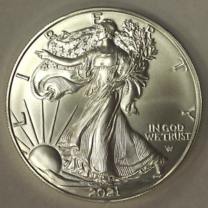 2021 **UNCIRCULATED** AMERICAN SILVER EAGLE TYPE 2 **1 Troy OZ .999**  FREE SHIP