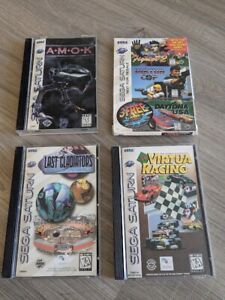 4 Complete SEGA Saturn Games AMOK, Last Gladiators, Virtua Racing