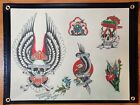 Bob Shaw 1977 Traditional Vintage Style Tattoo Flash Sheet HD Biker Skull Eagle