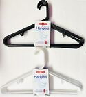 White or Black Plastic Hangers Premium Quality! 8-48 Pack