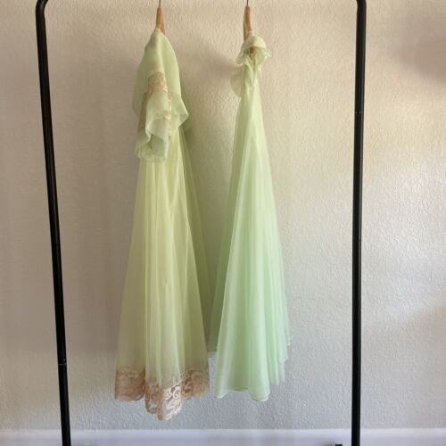 Vintage Tulle Babydoll Nightie And Robe