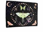 Flowers Butterfly Moon Phase Moth Tapestry Wall Hanging 37x28